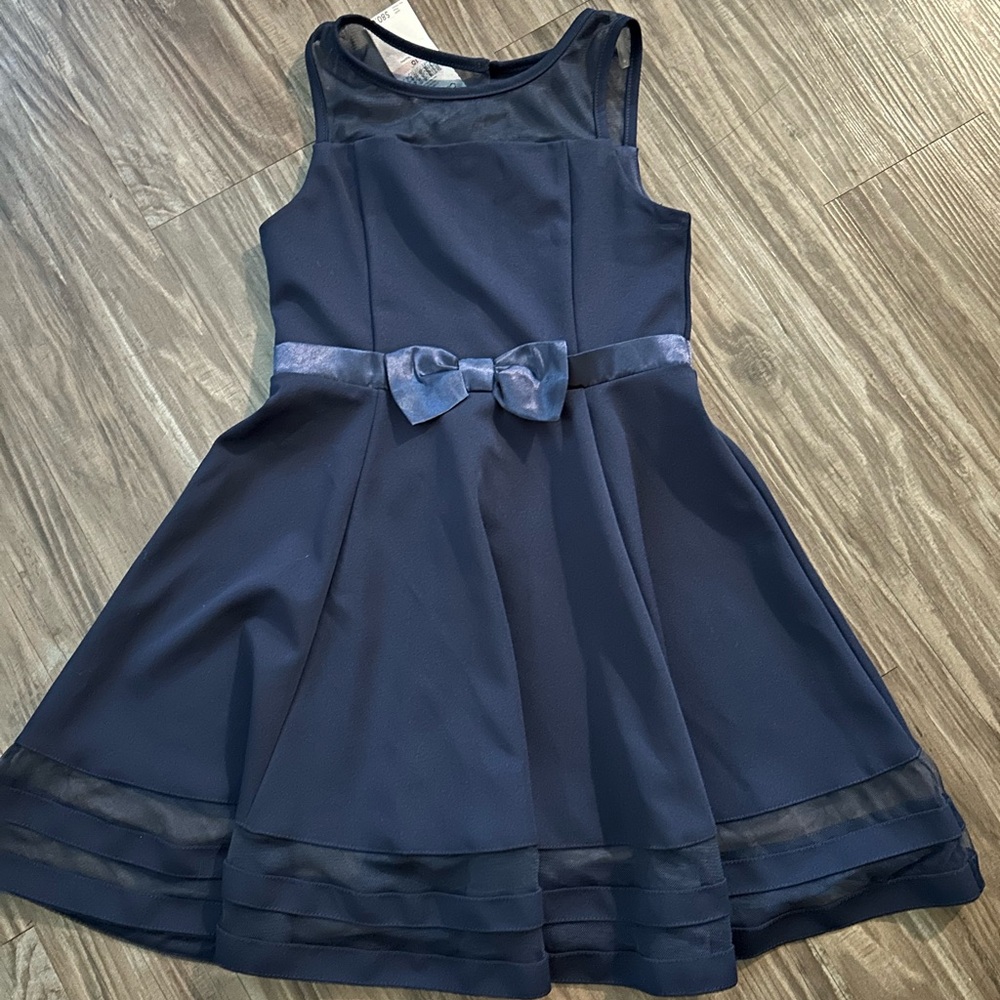 Calvin Klein Blue Fit and Flare Sleeveless Dress